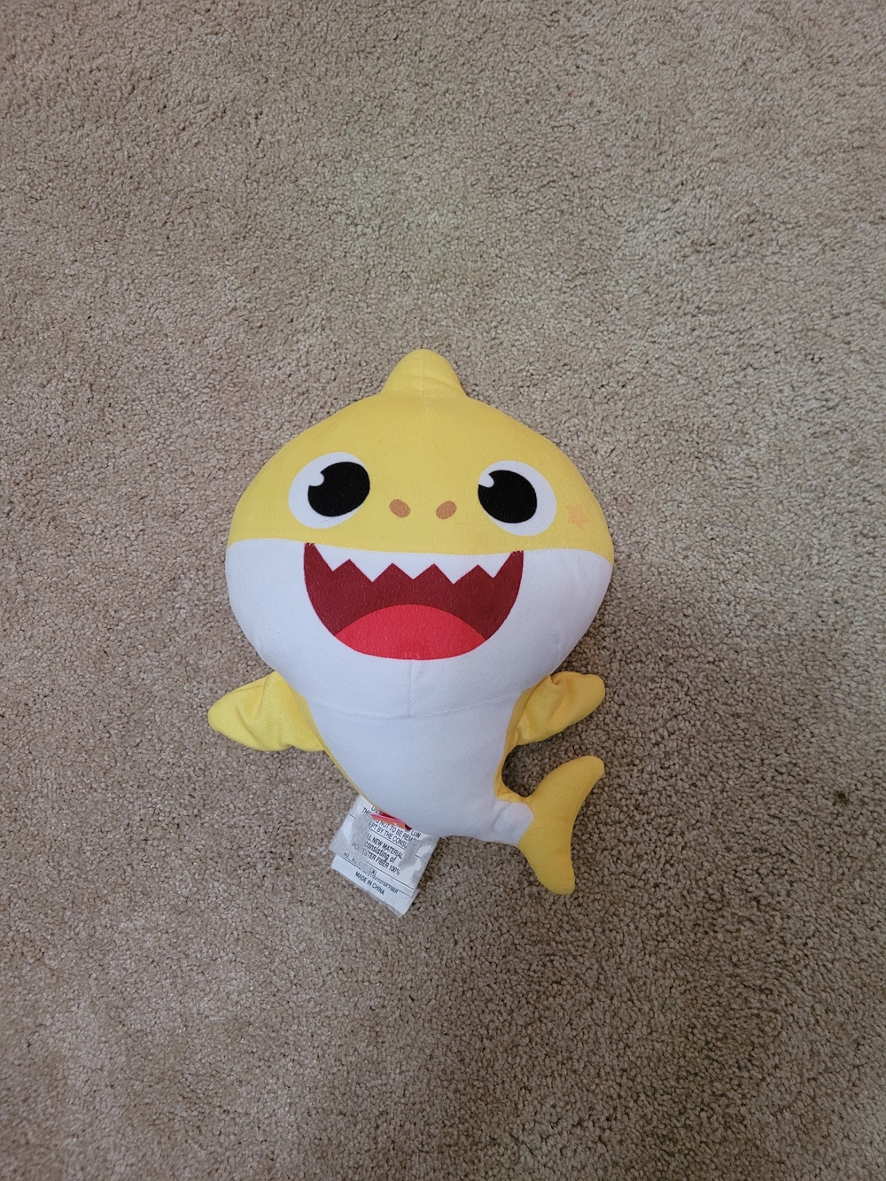 Yellow Baby Shark Plush - Soft Yellow Shark Stuffed Animal for Kids